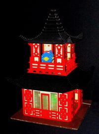 Glued LEGO Pagode Model-1976-2