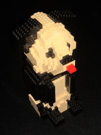 Glued LEGO Panda Model-1976-1