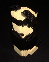 Glued LEGO Panda Model-1976-2