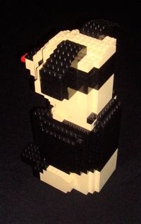 Glued LEGO Panda Model-1976-3