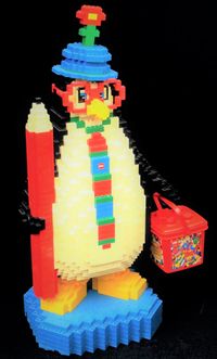 Glued LEGO Penguin Model-1990-1