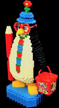 Glued LEGO Penguin Model-1990-2