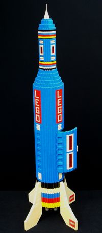 Glued LEGO Space Rocket Model-1982-2