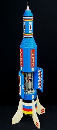 Glued LEGO Space Rocket Model-1982-3