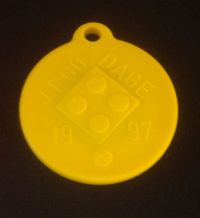 LEGO Coin Holder Yellow-1997-1