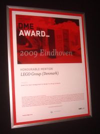 LEGO GROUP DENMARK DME AWARD Eindhoven 2009-1
